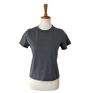 Reformation Slim Fit Tee – Charcoal Gray, Size S